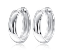 Elegant Silver Hoop Earring HO-2538